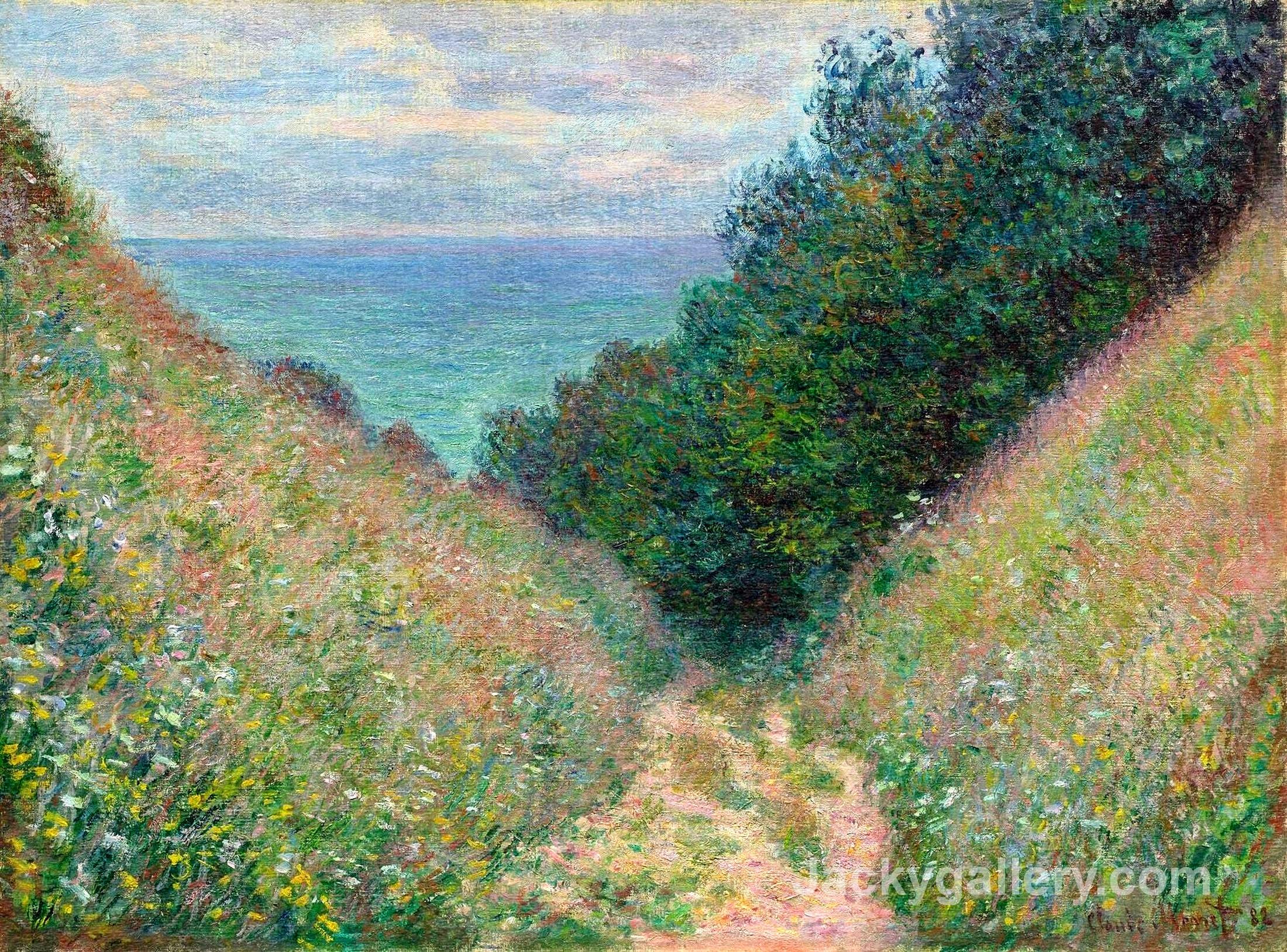 Path at La Cavee, Pourville by Claude Monet paintings reproduction